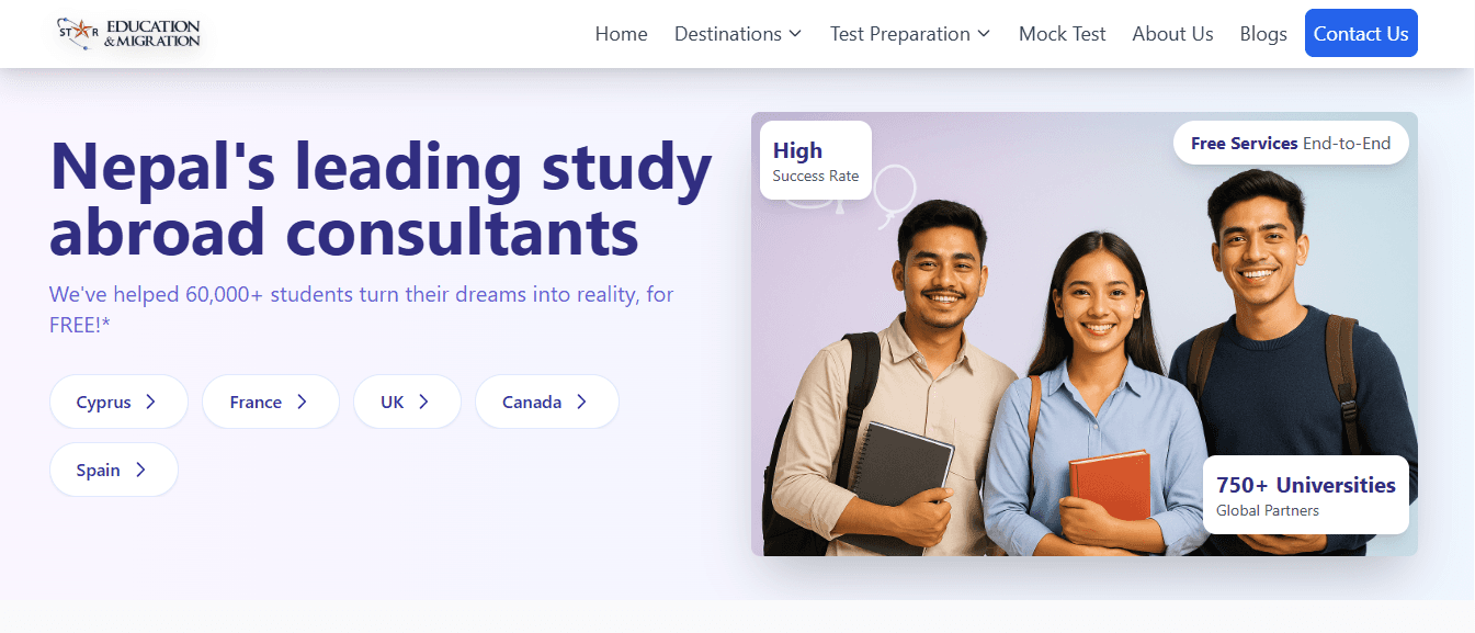 Screenshot of Consultancy Website Platform